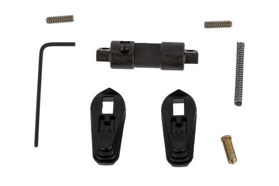 The Hiperfire Hiperswitch ambidextrous AR15 safety selector features two full length black polymer levers